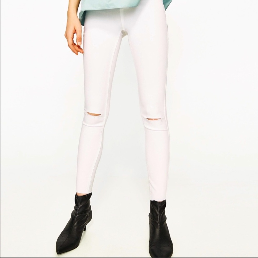 ZARA | High Waist Elastic Jeggings